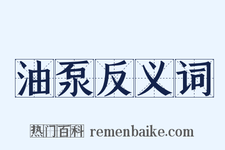 油泵反义词是什么意思的图片